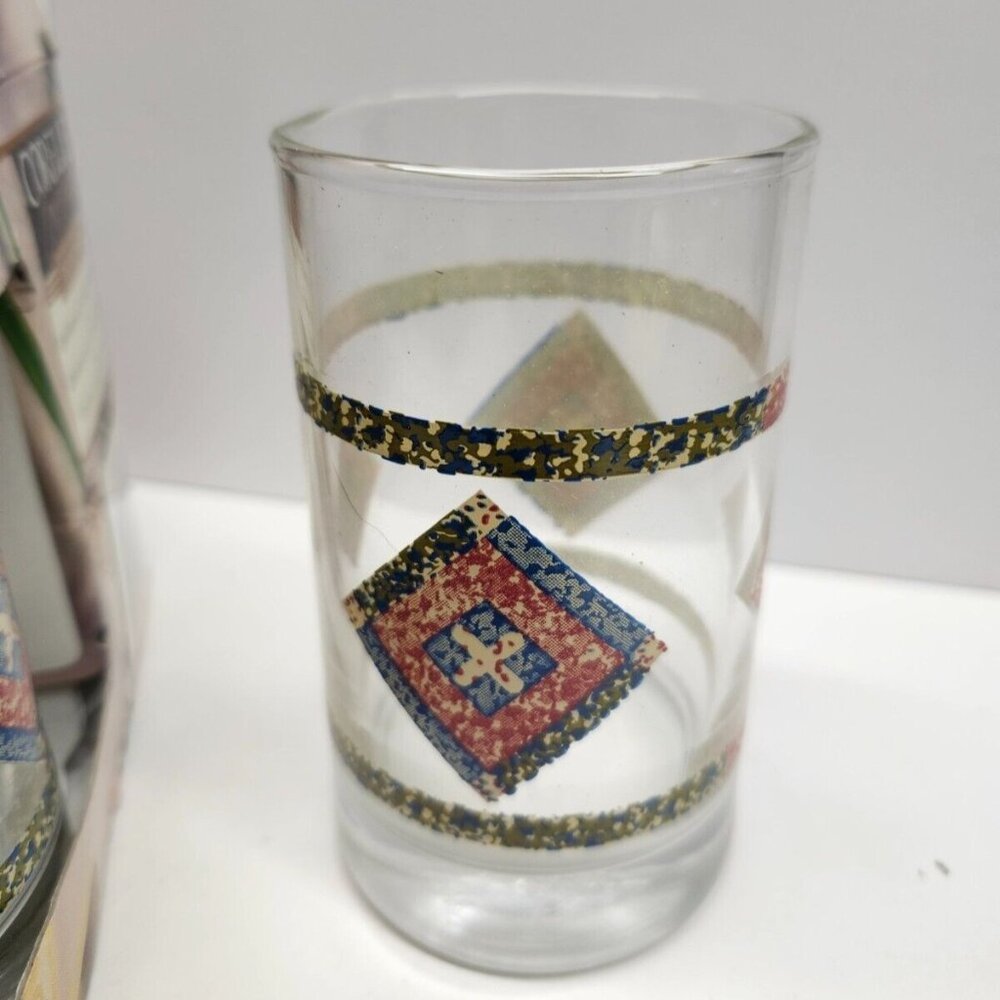 NIB Corelle Sand Art 7 oz Tumblers Drinking Glasses Original Box New
